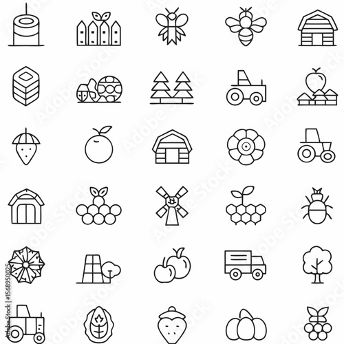 set of icons for christmas