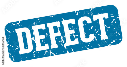 defect rectangular sign. defect stamp