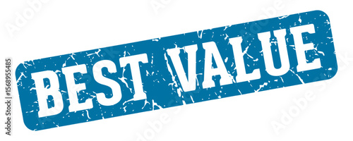best value rectangular sign. best value stamp