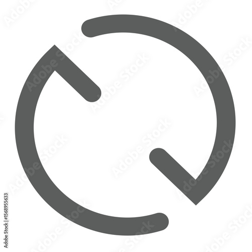 Circular arrows symbol representing refresh reload or exchange concept