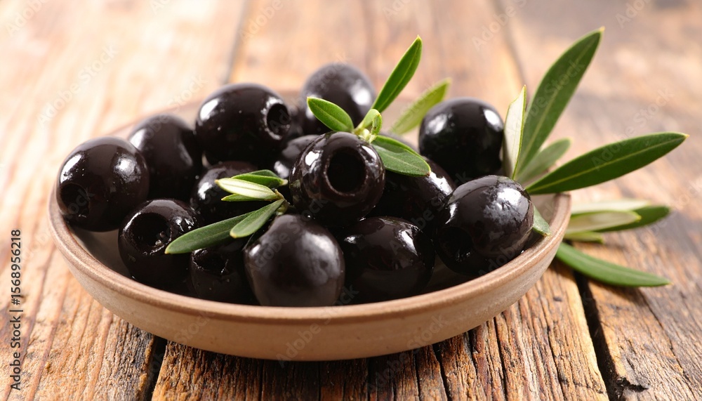 black olives bowl AI generated black olives bowl AI generated