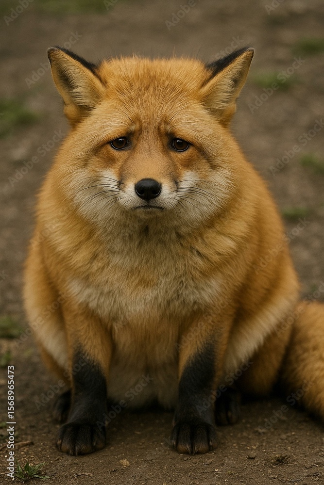 Fototapeta premium sad looking fox