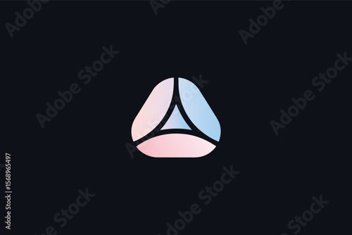 Trifold Shape Soft Logo