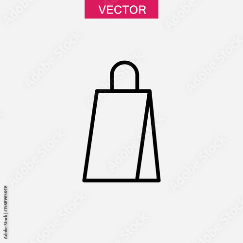 shopping bag icon or logo isolated sign, trendy style illustration for web and app..eps