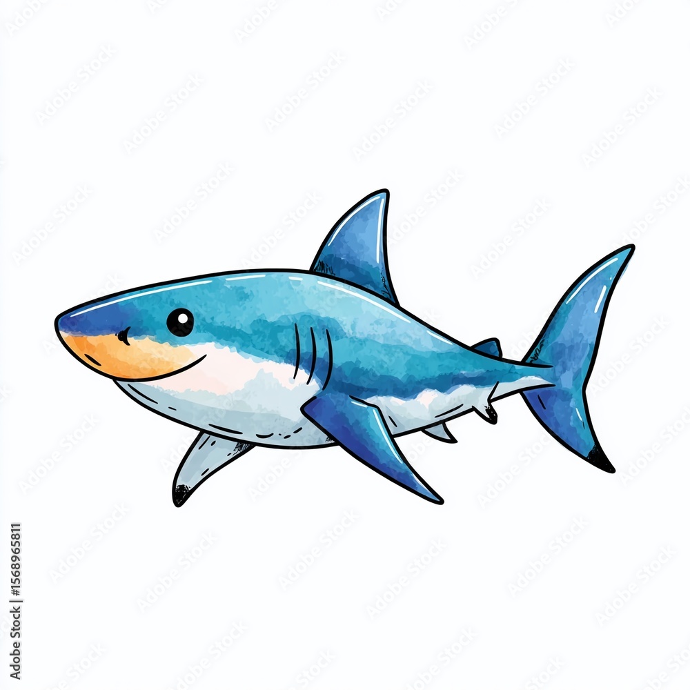 Fototapeta premium Unleash Playful Shark Imagery A Comprehensive Visual Prompt Generator for Artistic Expression