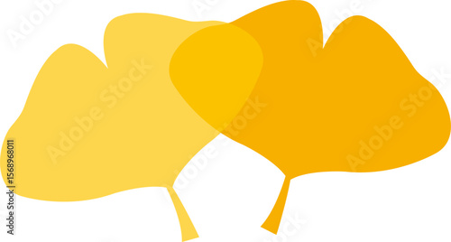 은행잎 일러스트