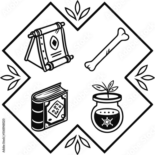 Black beverage icon set for design and illustration use
