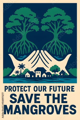 Mangrove Conservation Save the Mangroves Environmental Poster