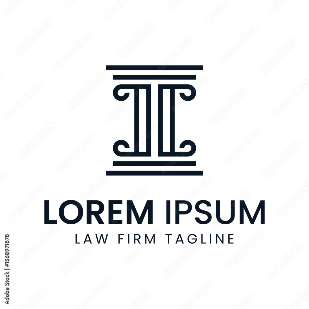Letters CC Pillar Logo, for business related to lawyer with C or CC initials Letters CC Pillar Logo, for business related to lawyer with C or CC initials