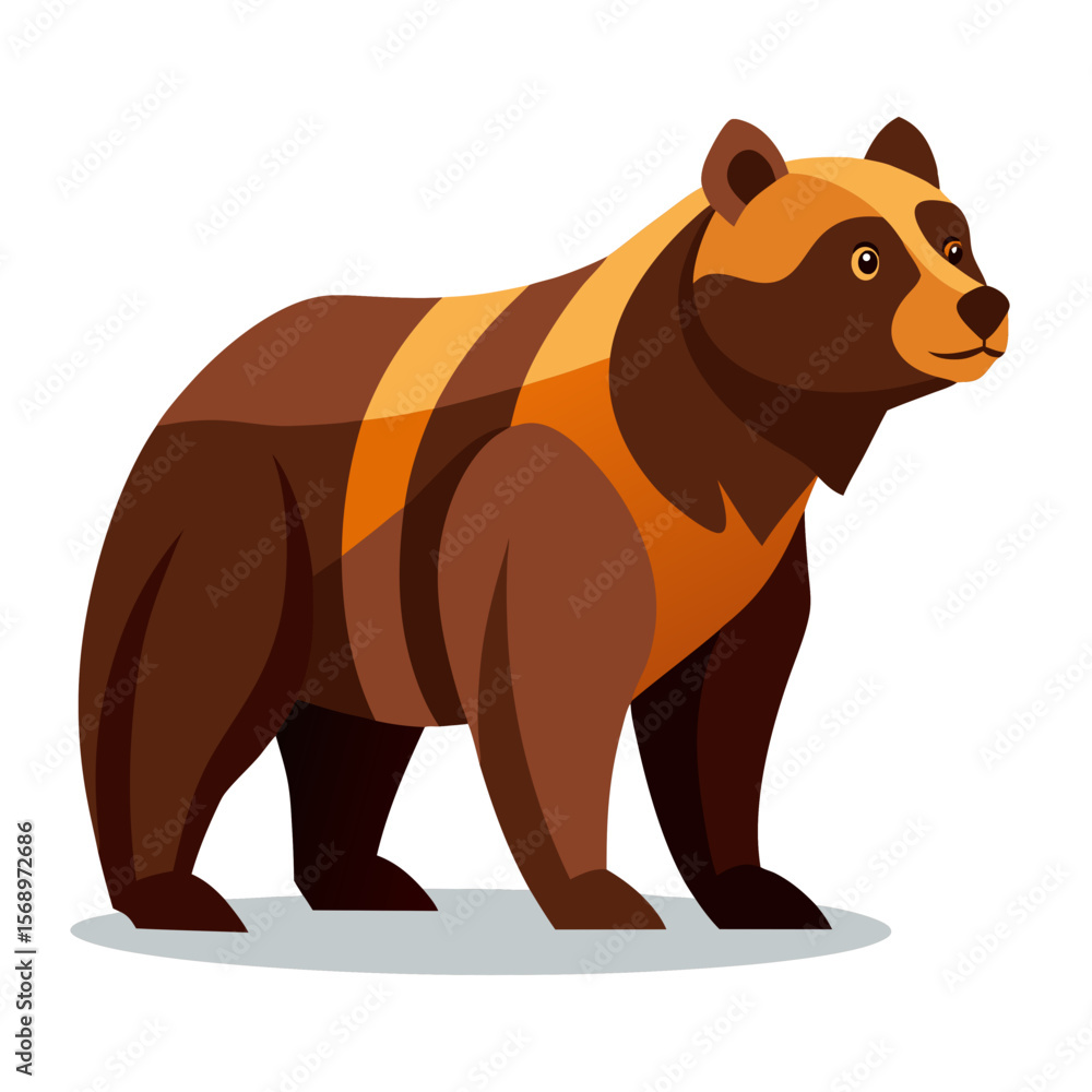 Obraz premium vector illustration of cartoon bear