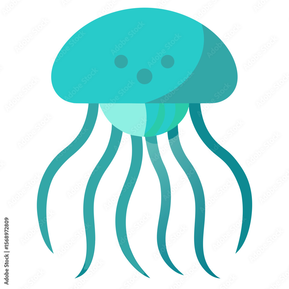 Naklejka premium jellyfish on black background
