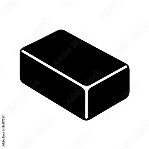 Art modeling clay block icon representing sculpting – filled