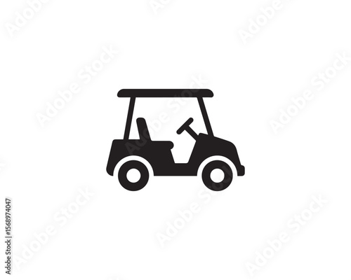 Golf Cart icon vector art illustration.
