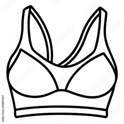 Minimal Sports Bra Line Art