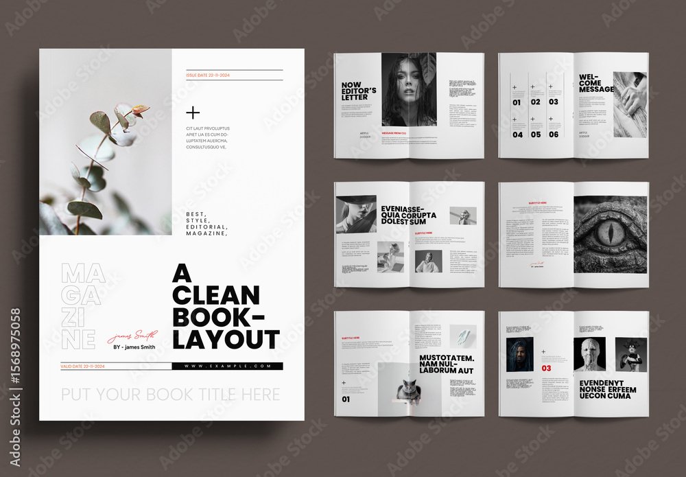 Book Layout Template Stock Template | Adobe Stock