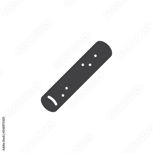 Chalk stick solid glyph icon