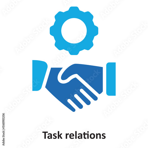 Task relations Vector Icon which can easily modify or edit