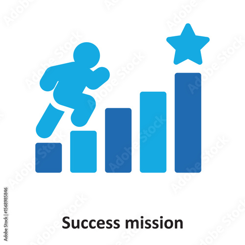 Obraz na plátne Success mission Vector Icon which can easily modify or edit