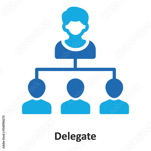 Delegate Vector Icon which can easily modify or edit