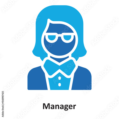 Manager Vector Icon which can easily modify or edit