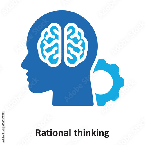 Rational thinking Vector Icon which can easily modify or edit