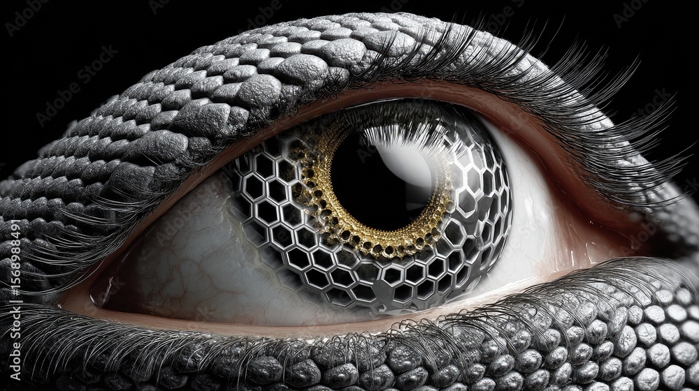 Fototapeta premium Abstract scaled eye design