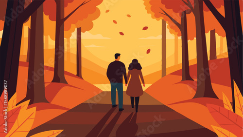 autumn walk in the park