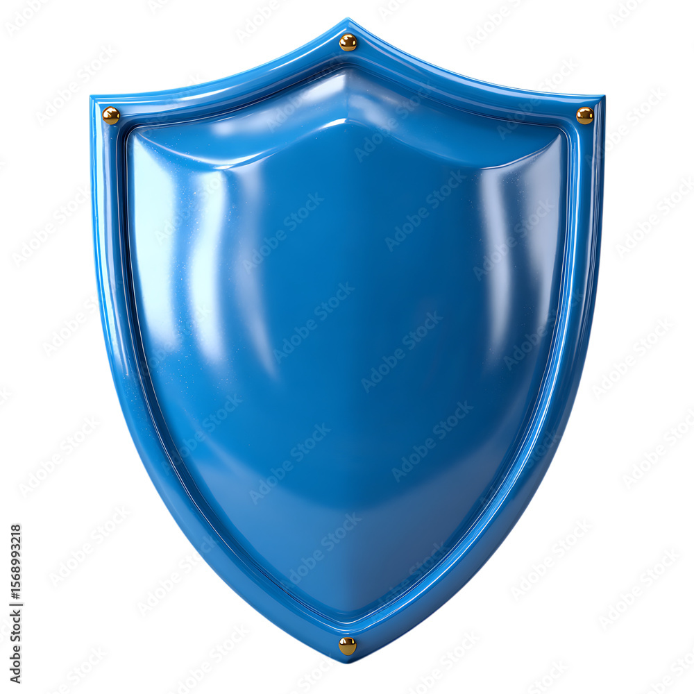 custom made wallpaper toronto digitalShiny blue heraldic shield with gold rivets isolated on transparent background