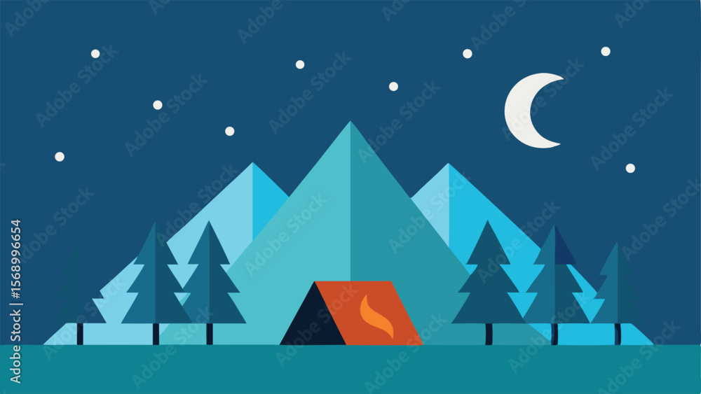 Fototapeta premium winter landscape vector illustration
