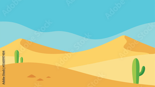 vector illustration of a desert landscape