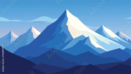 mountain landscape with blue sky