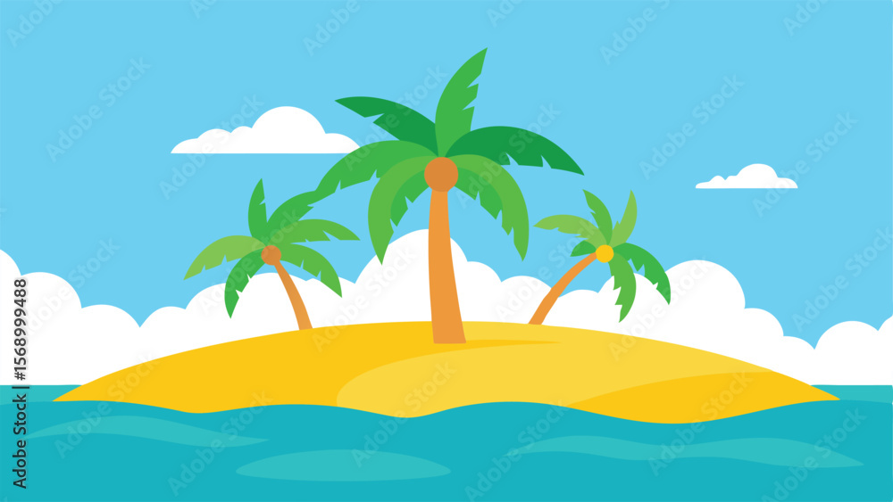 Obraz premium tropical island with palm trees
