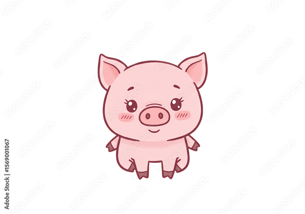 Pixel Art Piglet A Cute Pink Cartoon Swine isolated on transparent background Pixel Art Piglet A Cute Pink Cartoon Swine isolated on transparent background