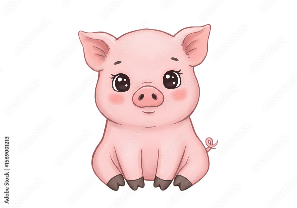 A Charming Illustration of a Pink Piglet A Sweet and Gentle Creature Depicted in a Whimsical Style isolated on transparent background A Charming Illustration of a Pink Piglet A Sweet and Gentle Creature Depicted in a Whimsical Style isolated on transparent background