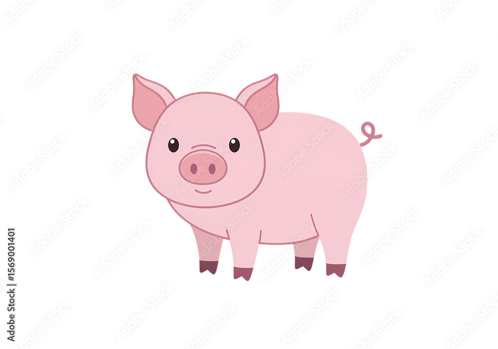Pixel Art Pig A Charming Pink Piglet Illustration isolated on transparent background Pixel Art Pig A Charming Pink Piglet Illustration isolated on transparent background