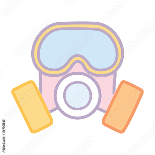 Gas Mask Icon Design - Tactical Safety