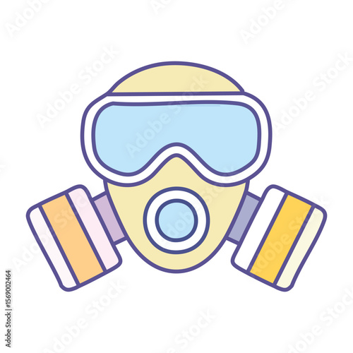 Chemical Safety Icon - Flat Mask