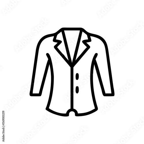 Outline of a business suit in minimalist design representing professionalism  