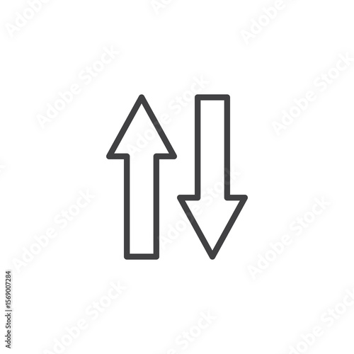 Sort arrows line icon