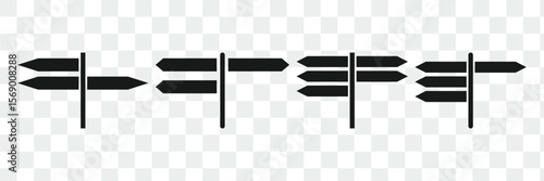 signpost icon Flat design on isolated background