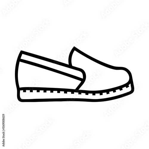 Espadrille shoe vector design illustration in minimal style  