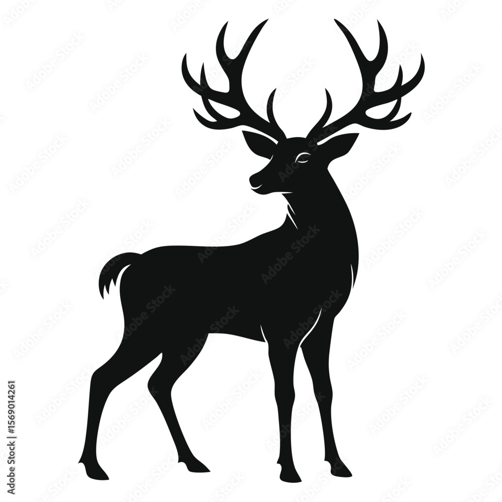 Fototapeta premium deer silhouette vector illustration