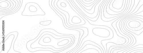 Topographic map background geographic line map with seamless ornament design. The black on white contours vector topography stylized height of the lines map.