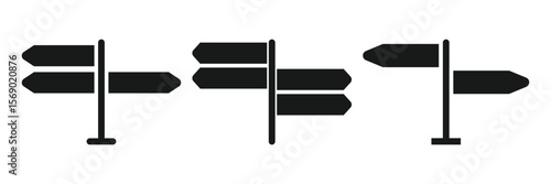 signpost icon vector illustration isolated background