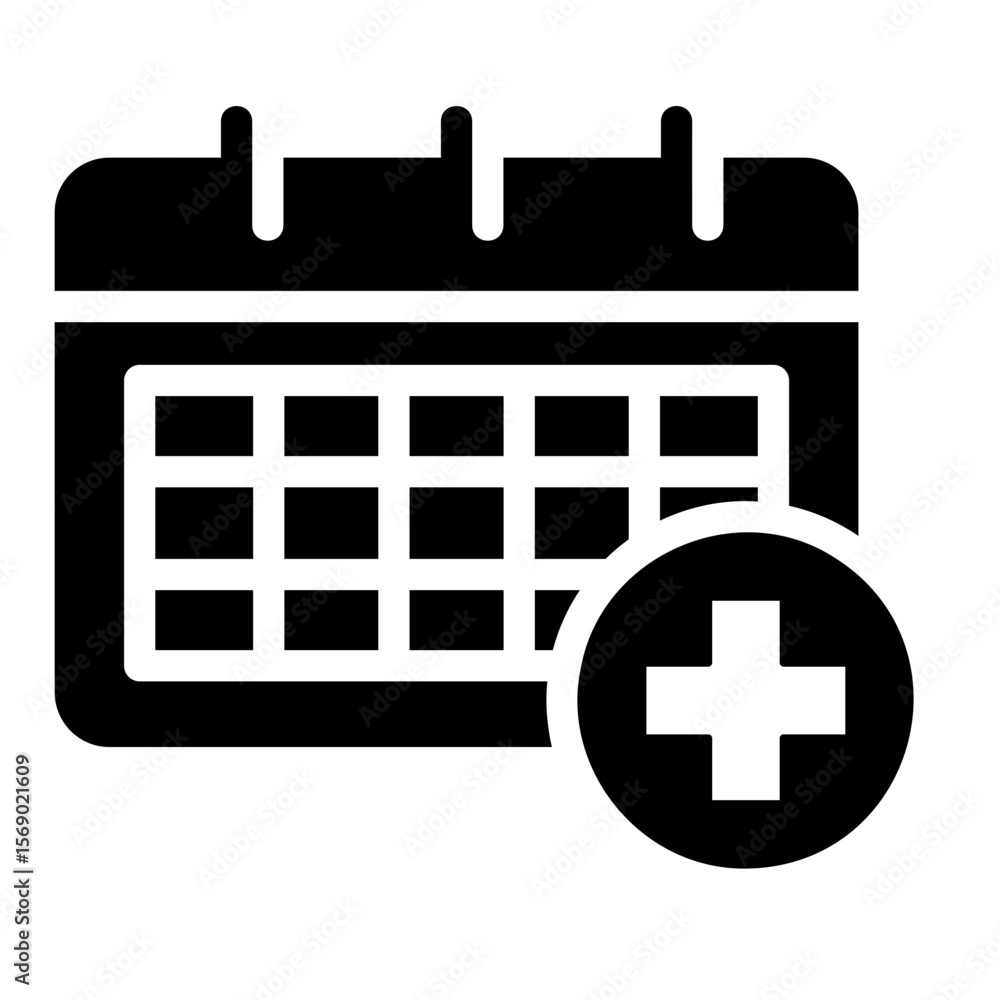 Obraz premium health schedule Solid icon