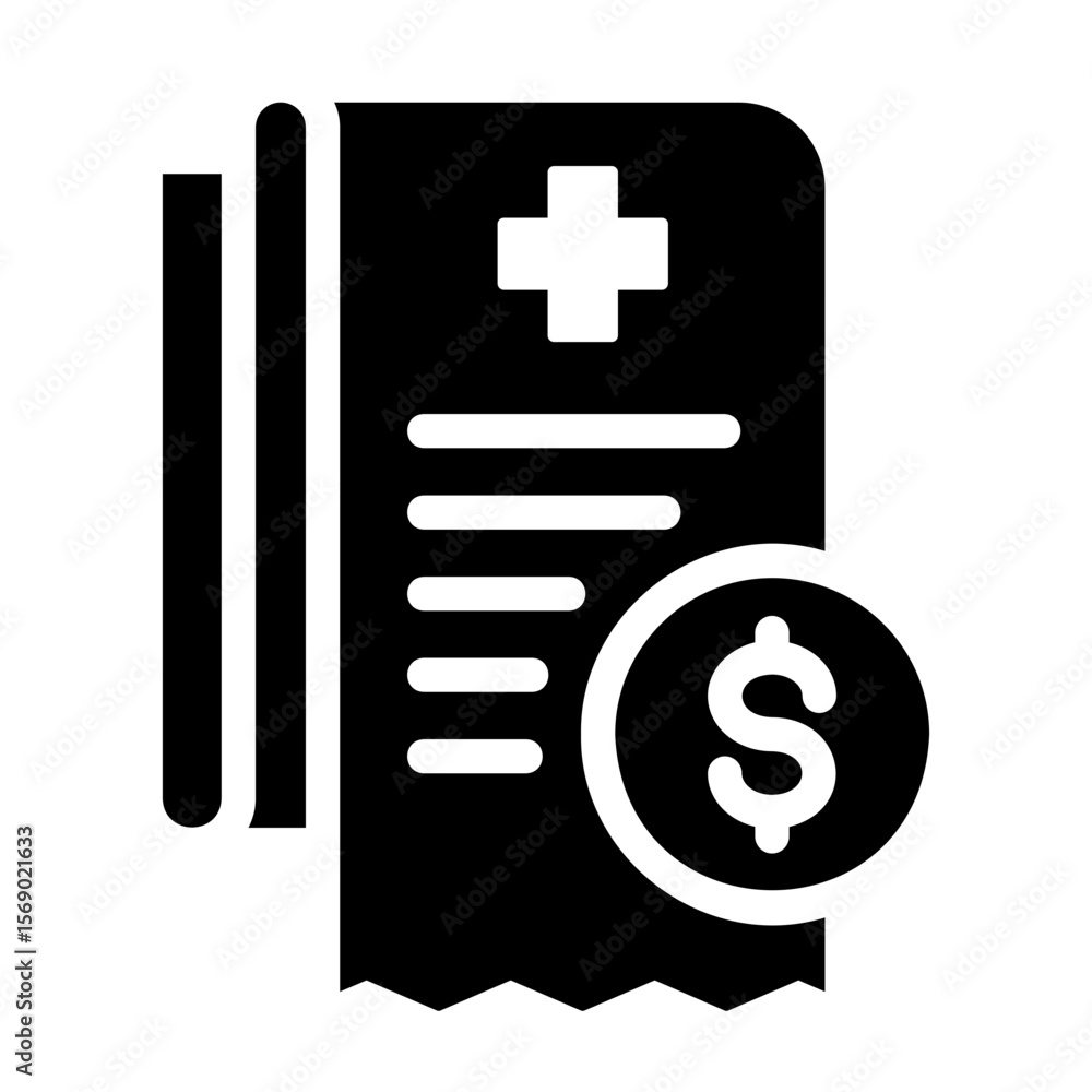 Obraz premium medical bill Solid icon