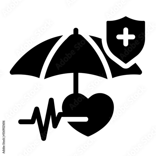 healthcare insurance Solid icon