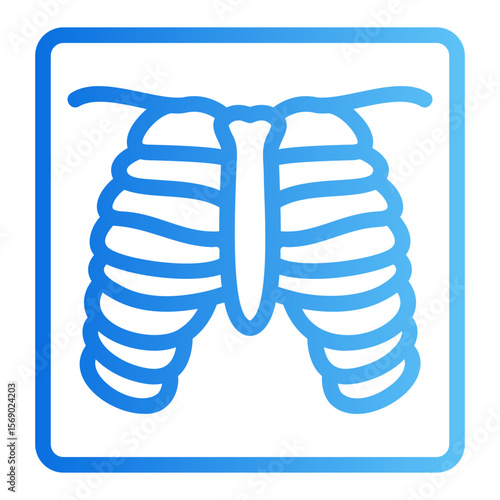 chest x ray Gradient icon