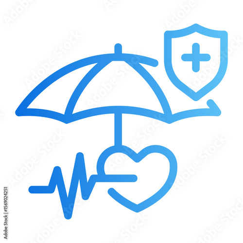 healthcare insurance Gradient icon