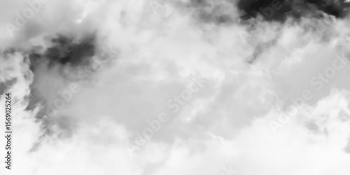 A grayscale image of fluffy cloudscape a heavenly white and gray textured background